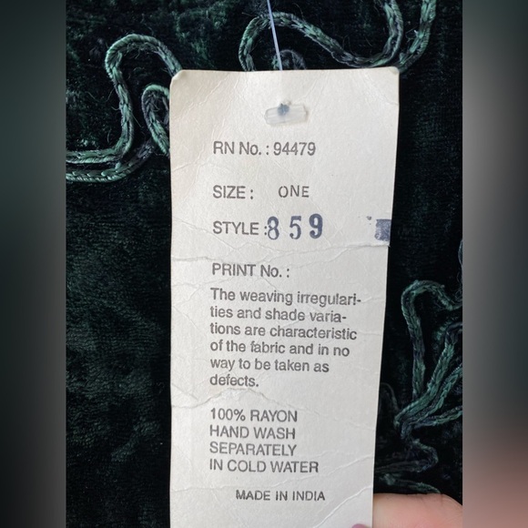 90s Insane embroidered crushed  velvet maxi skirt & top set - Picture 6 of 9